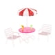 thumbnail image 2 of Juego de piscina para muñecas, juguete para niños con tobogán, sombrilla de playa, silla, juguetes de baño de simulación para muñecas de hasta 30 cm, 2 of 8