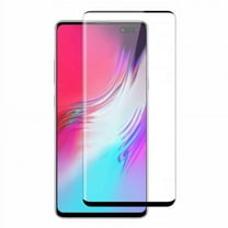 Galaxy S10 5G - Tempered Glass Screen Protector, [Fingerprint Unlock] 3D Curved Edge Full Cover HD Clear [Bubble Free] [Case Friendly] for Samsung Galaxy S10 5G