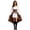 Brown-QdNW0, variant on Women Midi Red Traditional Dress Women Dirndl Dress with Dirndl Apron for Oktoberfest