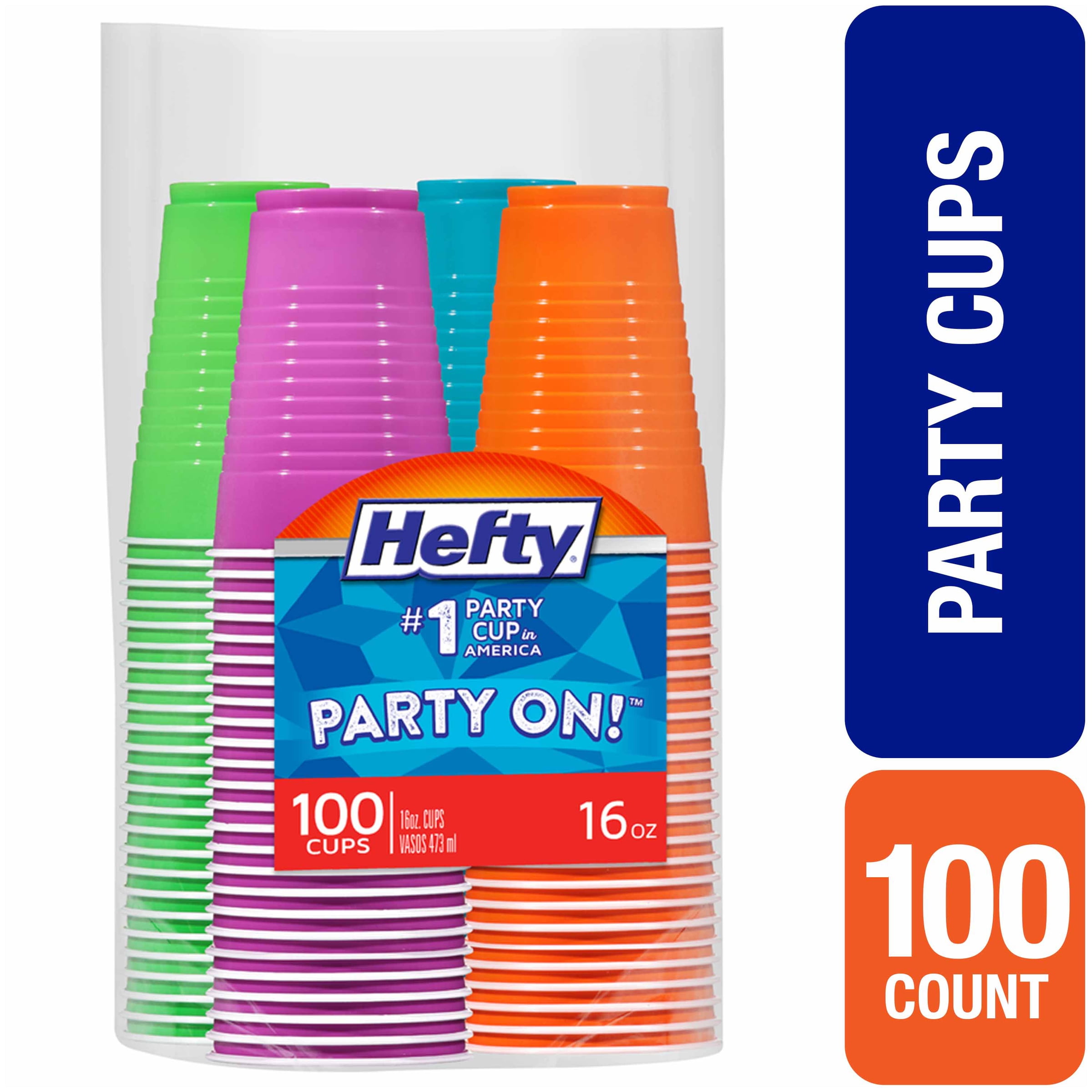 Hefty Disposable Plastic Cups in Assorted Colors