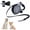 Grey, variant on ZDSSY Retractable Dog Lead 26 ft, Improved Roller Lead with Anti Bite Woven & Rope Poop Pocket Holder, Quick Brake Button for Dogs up to 110 Ibs, Black