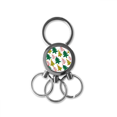 thumbnail image 1 of Feliz árbol de Navidad verde ilustración De acero inoxidable Anillo de metal llavero llavero clip auto regalo, 1 of 3
