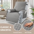 thumbnail image 6 of Waterproof Recliner Slipcover, Non-Slip Furniture Protector with Storage Pocket, Machine Washable Stretch Chair Cover with Adjustable Straps for Pets, Dogs, Cat (Gray, 23.6"), 6 of 6