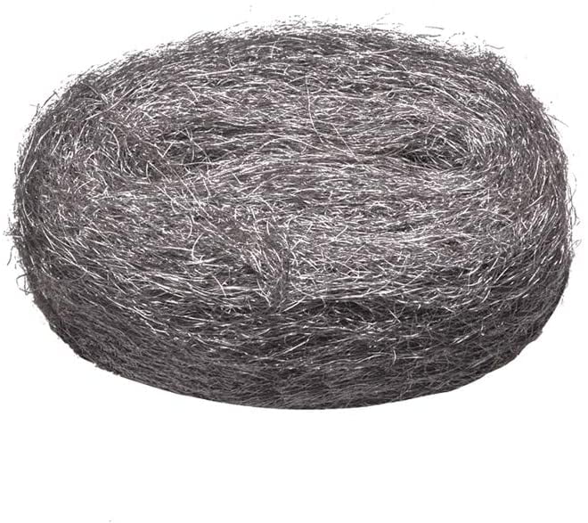 Steel Wool Fill Fabric DIY Kit,Coarse Wire Wool Hardware Cloth Gap Blocker Keep Annoying Mice Animals Away from Holes/Wall Cracks/Vents in Garden Garage,Attic Vents House 
