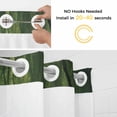 thumbnail image 2 of Willow Whispering Leaves No Hooks Shower Curtain with Snap-in Liner Boat Green Lake Plant Shower Curtains for Bathroom, Waterproof, Easy Install, Washable 72"x78", 2 of 9