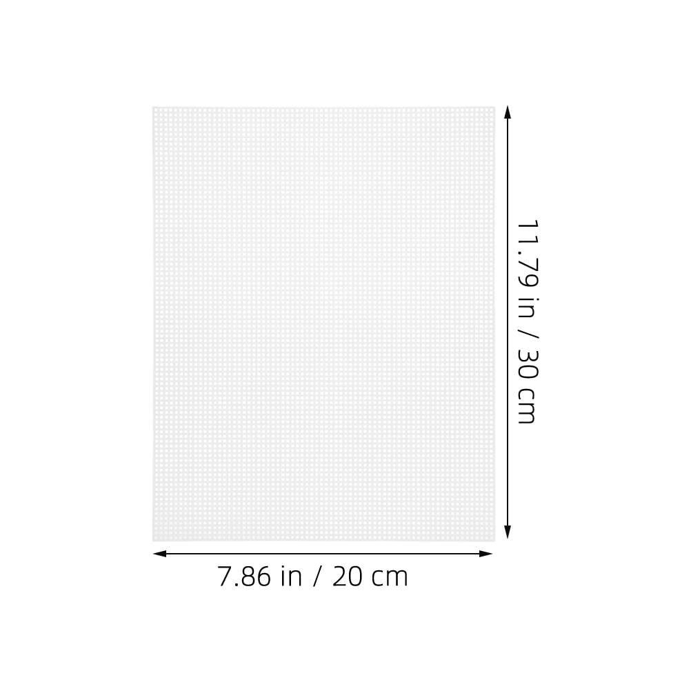 OUNONA 8Pcs Flexible White Plastic Mesh Canvas Sheets for Crafting Knit Crochet and Needlework
