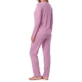 thumbnail image 5 of MOSHU Womens Pajama Sets Two Piece Thermal Underwear for Women Crew Neck Long Sleeve Tops and Leggings Lounge Sets, 5 of 12