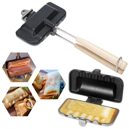 

Hot Sandwich Maker Hot Dog Toaster Double-Sided Sandwich Baking Pan Frying Pan Grilled Cheese Maker Nonstick Sandwich Maker Flip Grill Pan For Breakfast