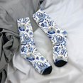 thumbnail image 5 of Vsdgher Blue Paisley Crew Socks for Men & Women, Breathable Casual Athletic Ankle Socks, 5 of 6