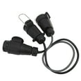 thumbnail image 1 of Trailer Light Adapter, 12V European Standard 13pin To Twin 7pin Trailer Adapter Metal Joint  for RV  Boat, 1 of 8
