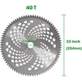 thumbnail image 2 of ALL-CARB 10 Inch x 40 Teeth Carbide Tip Brush Blades Replacement for Stihl, Husky, Shindaiwa or Anyother Brand Models Cutter, Trimmer, Weed Eater (2 Sets), 2 of 6