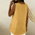 thumbnail image 6 of Women's Loose Fit Tank Tops Summer Casual Sleeveless Buttons Up Tunics Flowy Pleated Blouses by Yigetop Khaki L, 6 of 8