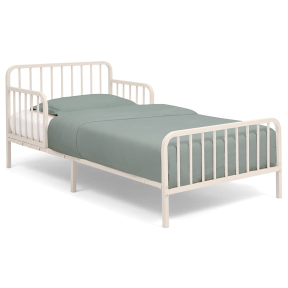 Finley Metal Toddler Bed with Spindles, Oatmeal
