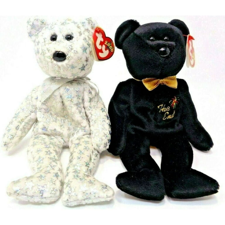 Ty Beanie Babies The Beginning Star and The End Bear Set of Two Plush