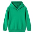 thumbnail image 5 of Zpanxa Girls 2 Piece Outfits Light Blue Hoodie and Black Jogger Pants Set Colorblock Casual Sportswear for Boys Girls Kids Green 3 Years, 5 of 9