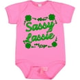 thumbnail image 3 of Inktastic Sassy Lassy with Green 4 Leaf Clovers Boys or Girls Baby Bodysuit, 3 of 5