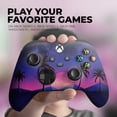 thumbnail image 2 of DreamController Vaporwave Grid Custom X-box Controller Wireless compatible with X-box One/X-box Series X/S Proudly Customized in USA with Permanent HYDRO-DIP Printing (MODDED) [video game], 2 of 7