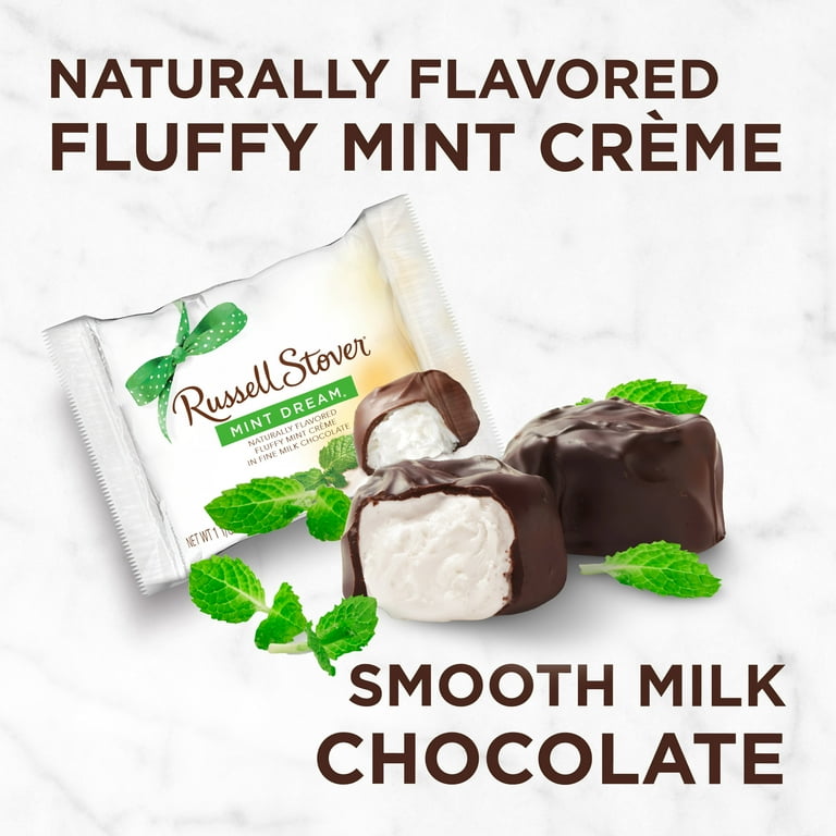 Russell Stover, Mint Dream Milk Chocolate Candy, 1.125 oz, Pack of