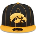thumbnail image 2 of Men's New Era Black/Gold Iowa Hawkeyes Vintage 9FIFTY Snapback Hat, 2 of 6