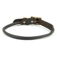 thumbnail image 5 of Jeffers Rolled Leather Dog Collar with Brass Hardware, Chestnut Brown - Safe Leather Design, Durable Brass Hardware, Adjustable Round Collar for Long Fur Dogs, Pairs with Leash, 3/4"W x 15"L, 5 of 8