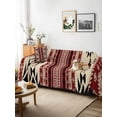 thumbnail image 3 of Red Beige Boho Couch Cover for Dogs, Vintage Abstract Art Ethnic Tribe Washable Sofa Covers Slipcover for Pets Dogs Futon Cover, Couch Recliner Covers, Oversized Chair Slipcover 71"x91", 3 of 9