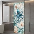 thumbnail image 3 of Nautical Octopus Window Privacy Film, Coastal Vintage Coral Starfish Ocean Static Cling UV Sun Blocking Heat Control Window Tint Day and Night, Non-Adhesive One Way Windows Privacy Cover 23.6''x59'', 3 of 7