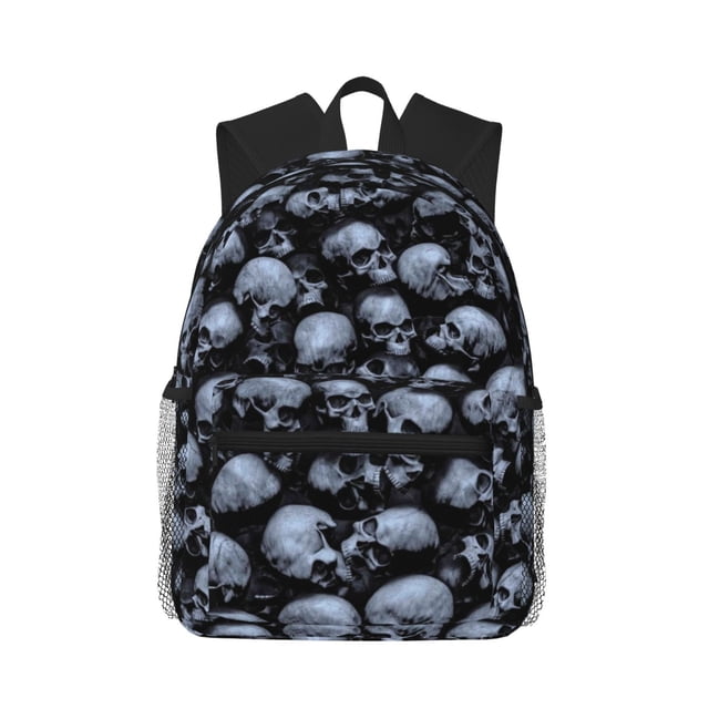 Disketp Gothic Skull Mochila Ligera Clásica con Múltiples Bolsillos, Mochila Casual para Hombre y Mujer, Ideal para Escuela, Trabajo y Viajes