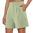 thumbnail image 4 of Womens Plus Size Dressy Shorts Casual High Waist Loose Solid Color Suit Shorts With Pockets, 4 of 8