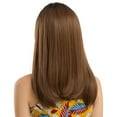 thumbnail image 4 of Women Gradient Mature Natural Beautiful Wigs with Bangs Natural Wave Long Curly Heat Resistant LLD-LC167, 4 of 9