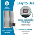 thumbnail image 3 of Liquid Soap Dispenser, Stainless Steel, 40 fl-oz Capacity, Vandal-Resistant Design with Refill Indicator Window, Top Fill Bathroom Accessory (Model B-4112), 3 of 10