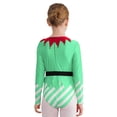 thumbnail image 2 of TSSOE Kids Girls Christmas Elf Santa Outfits Long Sleeves Christmas Leotard Bodysuit Dancewear Green 16, 2 of 5
