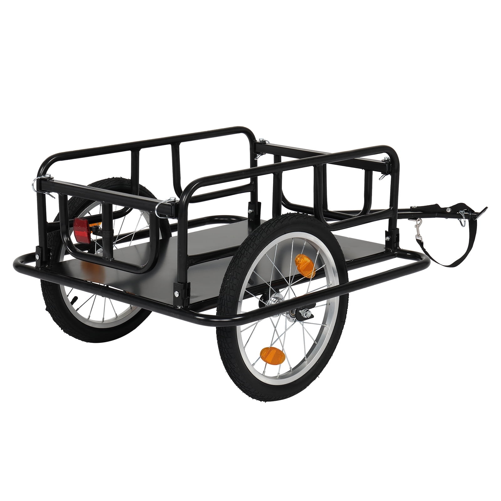 AYNEFY Bicycle Trailer,Steel Foldable Bike Cargo Trailer Bicycle Cart Stroller Wagon Trailer,50 kg Load Capacity 