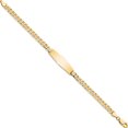 thumbnail image 2 of 14K Yellow Gold Soft Diamond Shape Flat Curb Link Id Bracelet (8 X 9.3) Made In United States lid74c-8, 2 of 5