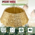 thumbnail image 4 of Upgraded Reinforced Christmas Tree Collar, 12-Sided Dazzling Foldable Gold Sequin Xmas Tree Skirt Stand Base Cover, Handmade Fabric Christmas Tree Ring for Artificial Trees,Gold, 4 of 5