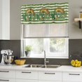 thumbnail image 5 of 2 Pack Valances for Windows, St Patrick's Day Window Valances for Living Room/Bedroom/Bathroom, Green Lucky Gnomes Retro Green White Stripes Light Filtering Kitchen Curtain Valance 42"W x18" L, 5 of 9