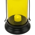 thumbnail image 6 of Northlight Transparent Glass Candle Lantern with Metal Frame - 12" - Yellow and Black, 6 of 9