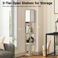 thumbnail image 4 of Floor Lamp with Shelves LED Modern Shelf Floor Lamp with USB Ports Power Outlet Color Temperature Storage Display Wood Column Standing Tall Lamp for Living Room Bedroom Off, 4 of 8