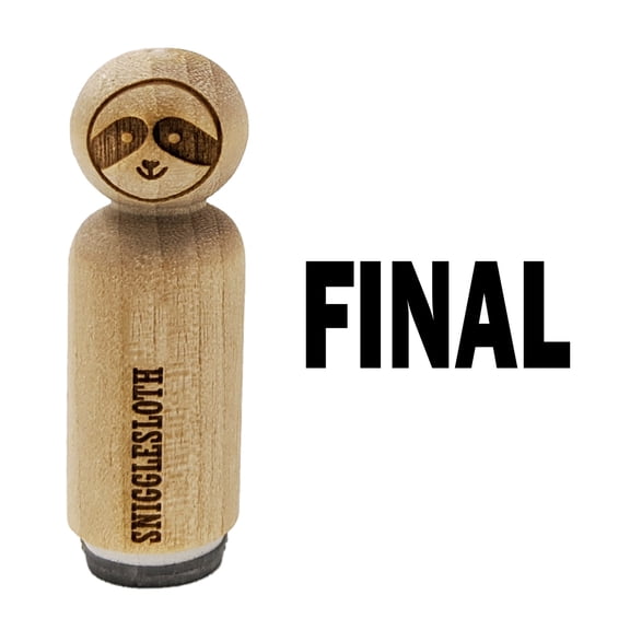 Final Text Rubber Stamp for Scrapbooking Crafting Stamping - Mini 1/2 Inch