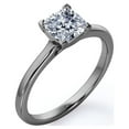 thumbnail image 3 of JeenMata 1 Carat Cushion cut Moissanite Solitaire Engagement Ring in 10k Black Gold, 3 of 8
