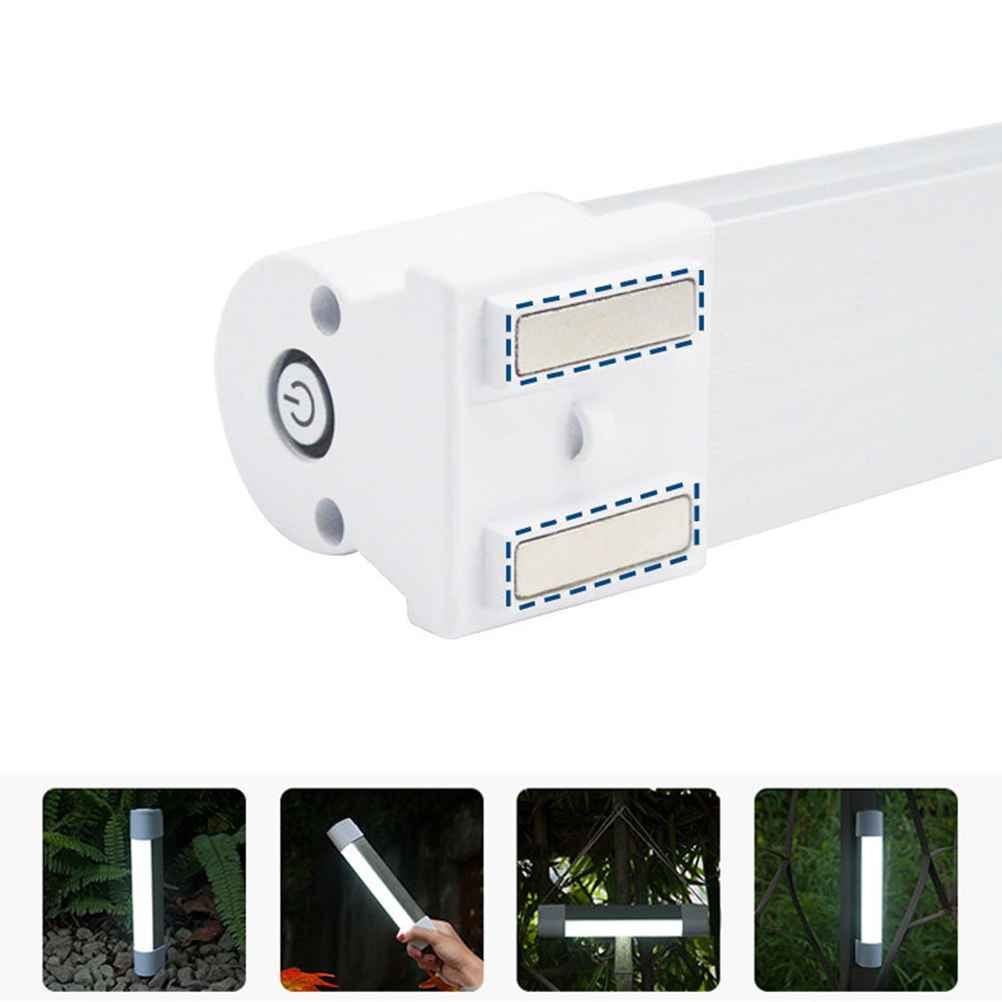 ITSELFER Magnetic LED Tube Camping Light Bar USB Port Rechargeable Lantern Portable Hiking Tent Lamp for Charging Lighting