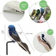 thumbnail image 4 of 2pcs Blue Artificial Feathered Birds 6inch Clip on Sparrow Bird Ornaments for Christmas Tree Decoration Wreath Craft Garden Home Decor Party Accessories, 4 of 6