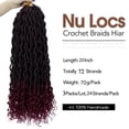 thumbnail image 2 of SAYFUT 3 Packs 20 Inch Pre-twisted Braids Crochet Hair Extensions Synthetic Hair Crochet Braids Kanekalon Jumpo Braiding Hair 24 Strands/pack, 2 of 8