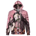 thumbnail image 6 of Kamado Nezuko Jacket Casual Oversized Hoodie Stylish Zipper Hooded Sweatshirt Warm Loose Outerwear 4XL, 6 of 8