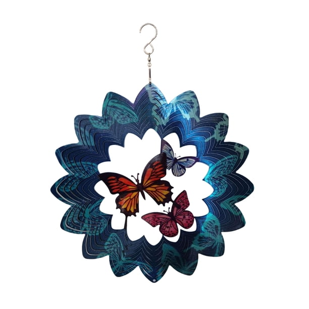 Molino de viento de metal de 12 pulgadas para decoración de jardín y patio exterior. Estilo12