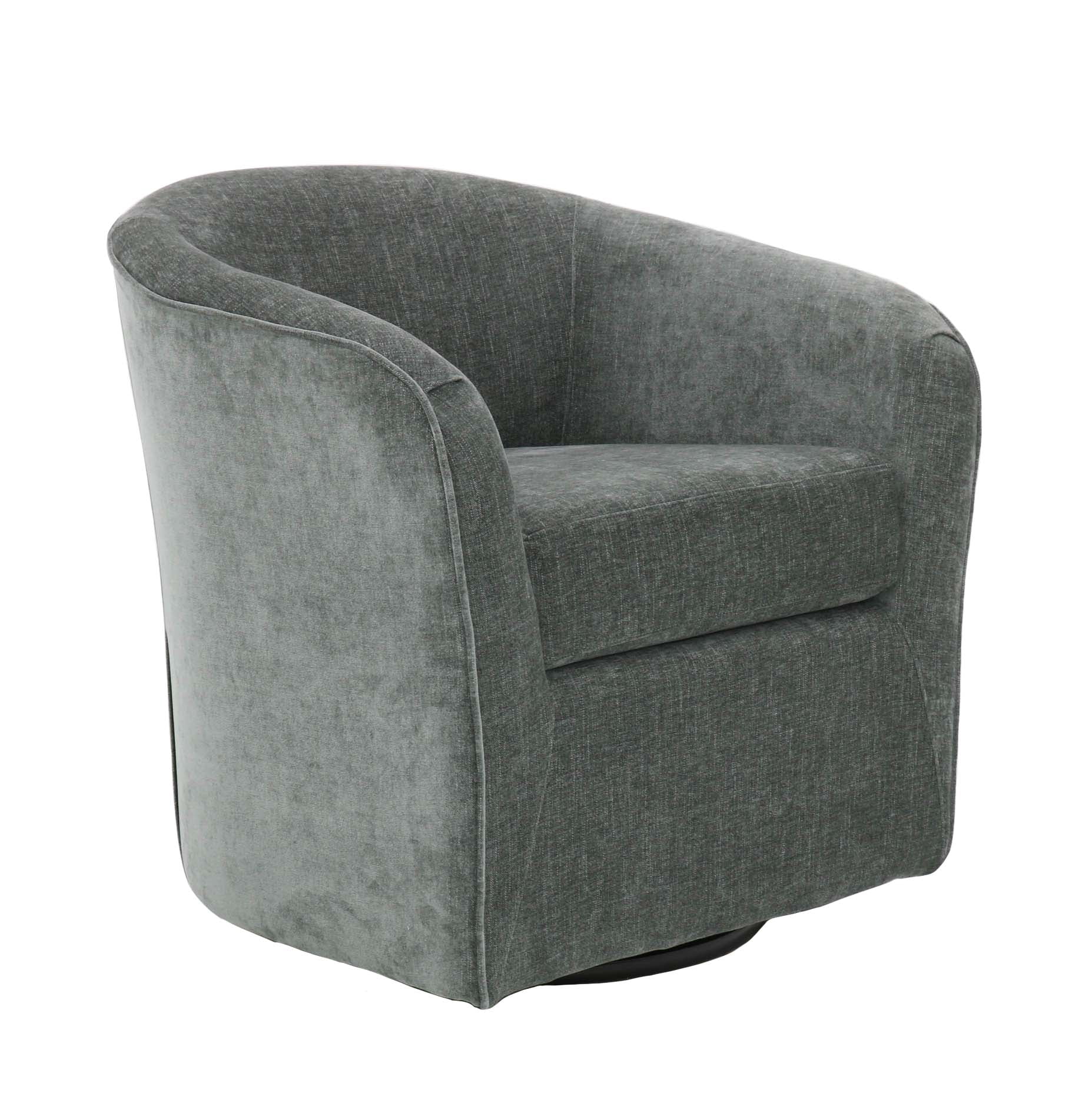 Mainstays Miles Swivel Accent Chair, Saganaga Charcoal