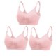 thumbnail image 1 of Sujetadores de maternidad de alta calidad, ropa interior de algodón para amamantar, sin costuras, talla grande, transpirable, Push Up, 3 unidades por Set, 1 of 5