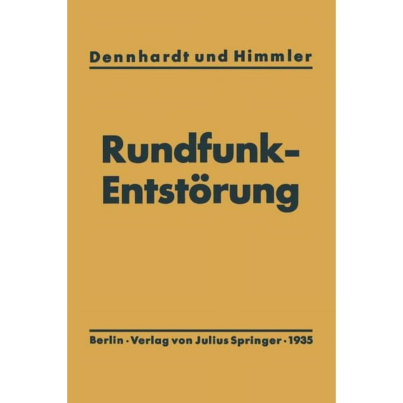 Leitfaden Der RundfunkentstÃ¶rung, (Paperback)