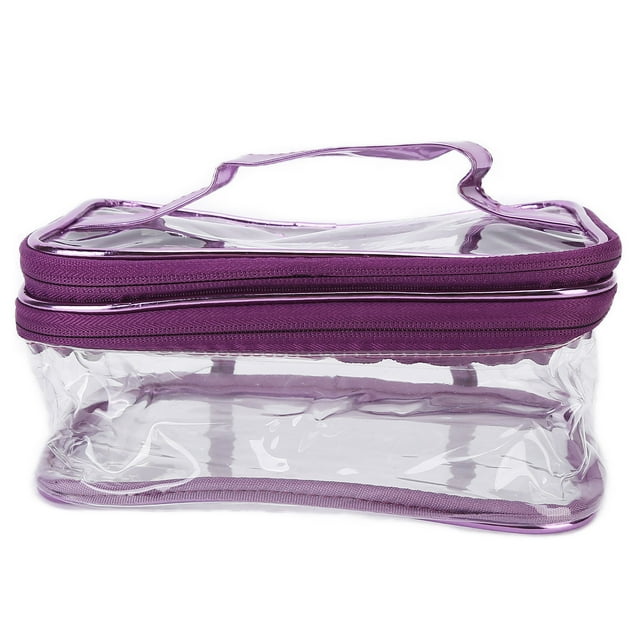 Bolsa de cosméticos transparente, bolsa de cosméticos, organizador de artículos de tocador transparente portátil, bolsa de artículos de tocador, claridad notable