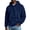 Navy, variant on XRoczxe Men's Plush Fleece Pullover Hoodie, Soft Sherpa Lined Sweatshirt with Kangaroo Pocket, Cozy Long Sleeve Casual Top for Fall Winter Loungewear in Solid Colors