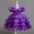 thumbnail image 3 of Children's formal dress, bow princess dress, mesh fluffy dress, piano performance dress, birthday party dress, school anniversar, 3 of 5